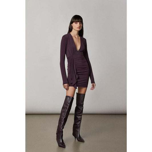 Patrizia Pepe Purple Acetate Casual Dress