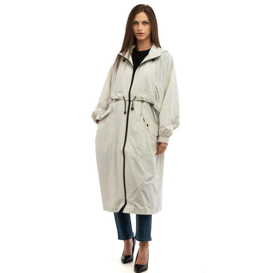 Patrizia Pepe Gray Polyamide Rain Coat