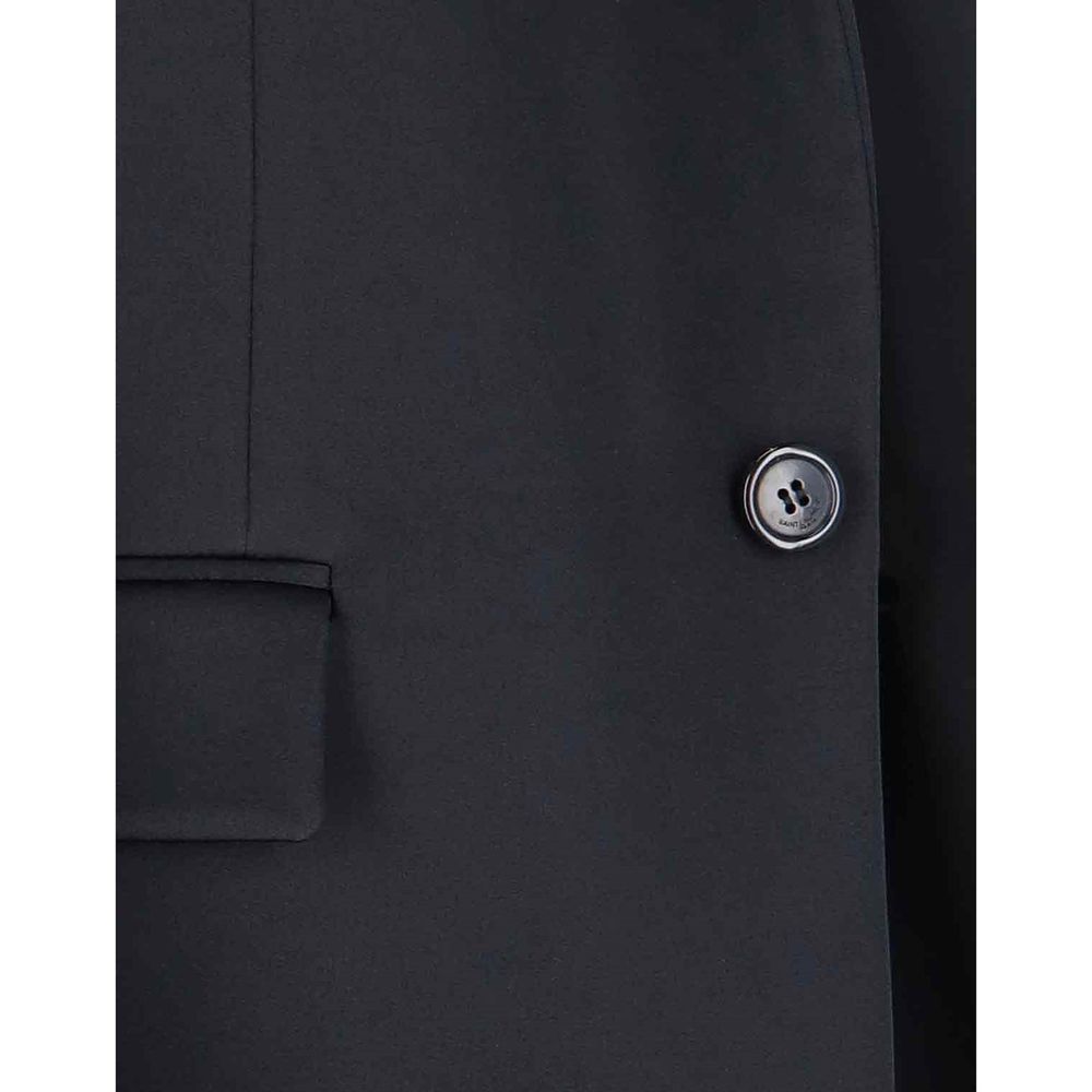 Saint Laurent Black Acetate Coat