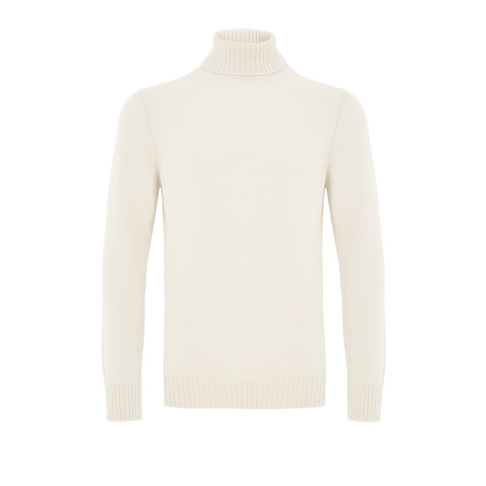 Gran Sasso White Wool Turtleneck