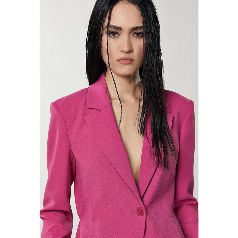 Patrizia Pepe Yellow Polyester Blazer