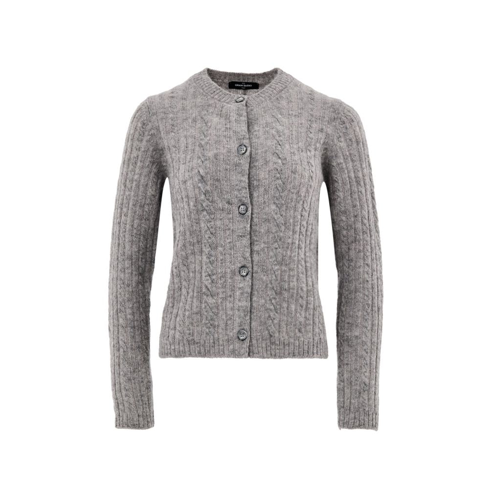 Gran Sasso Gray Wool Cardigan