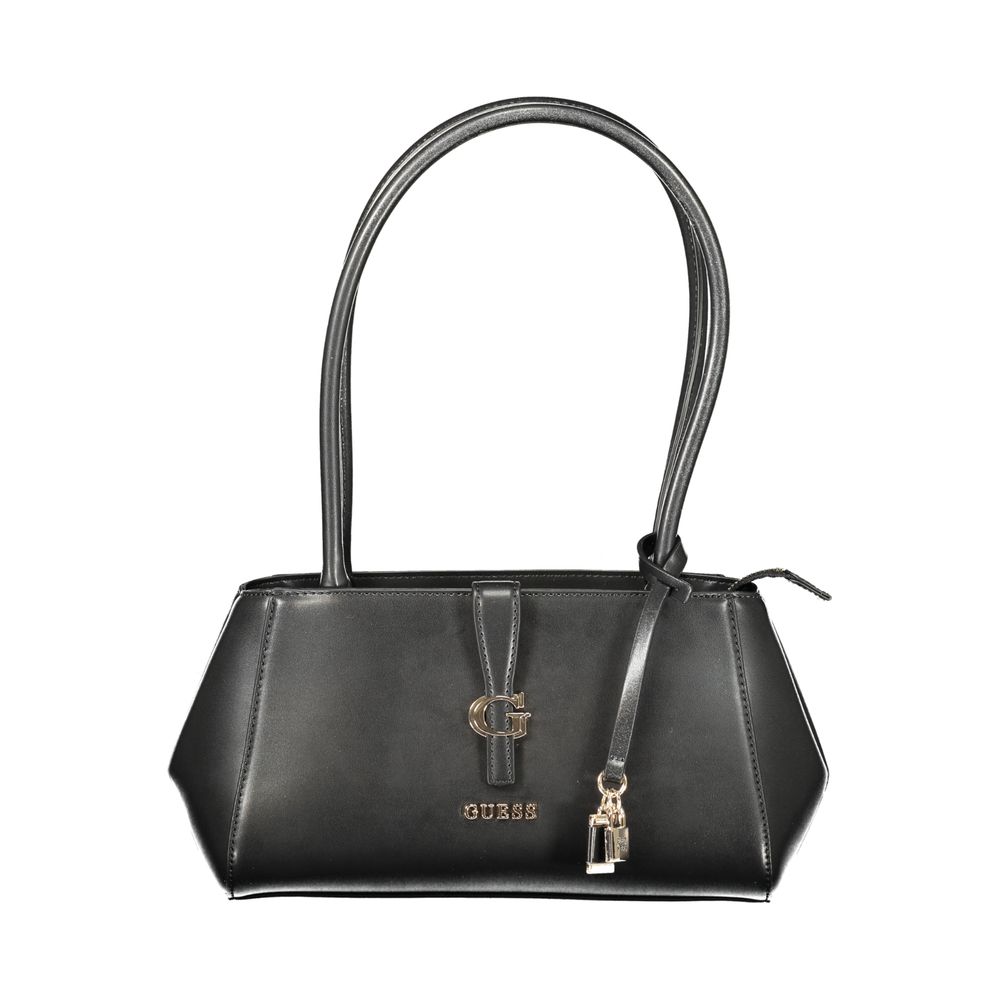 Guess Jeans Nero Poliuretano Donna Shoulder Bag