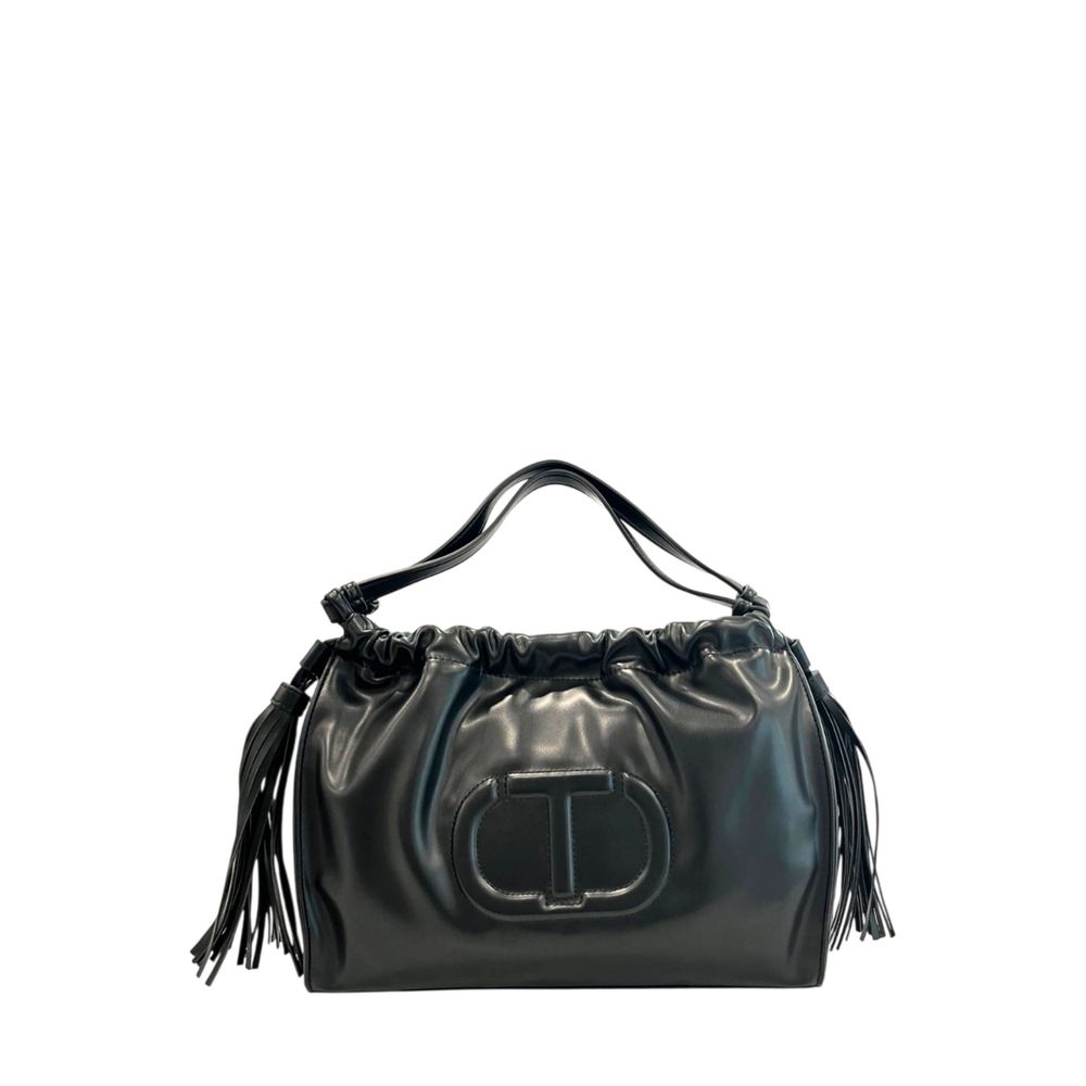 Twinset Black PU Women Shoulder Bag