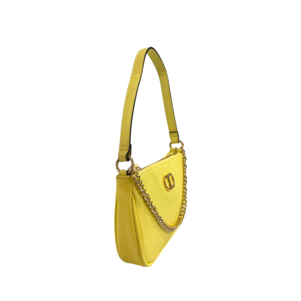 Twinset Yellow PU Women Shoulder Bag