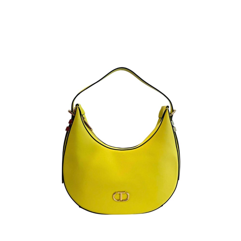 Twinset Yellow PU Women Shoulder Bag