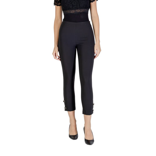 Rinascimento Black Polyester Casual Pants