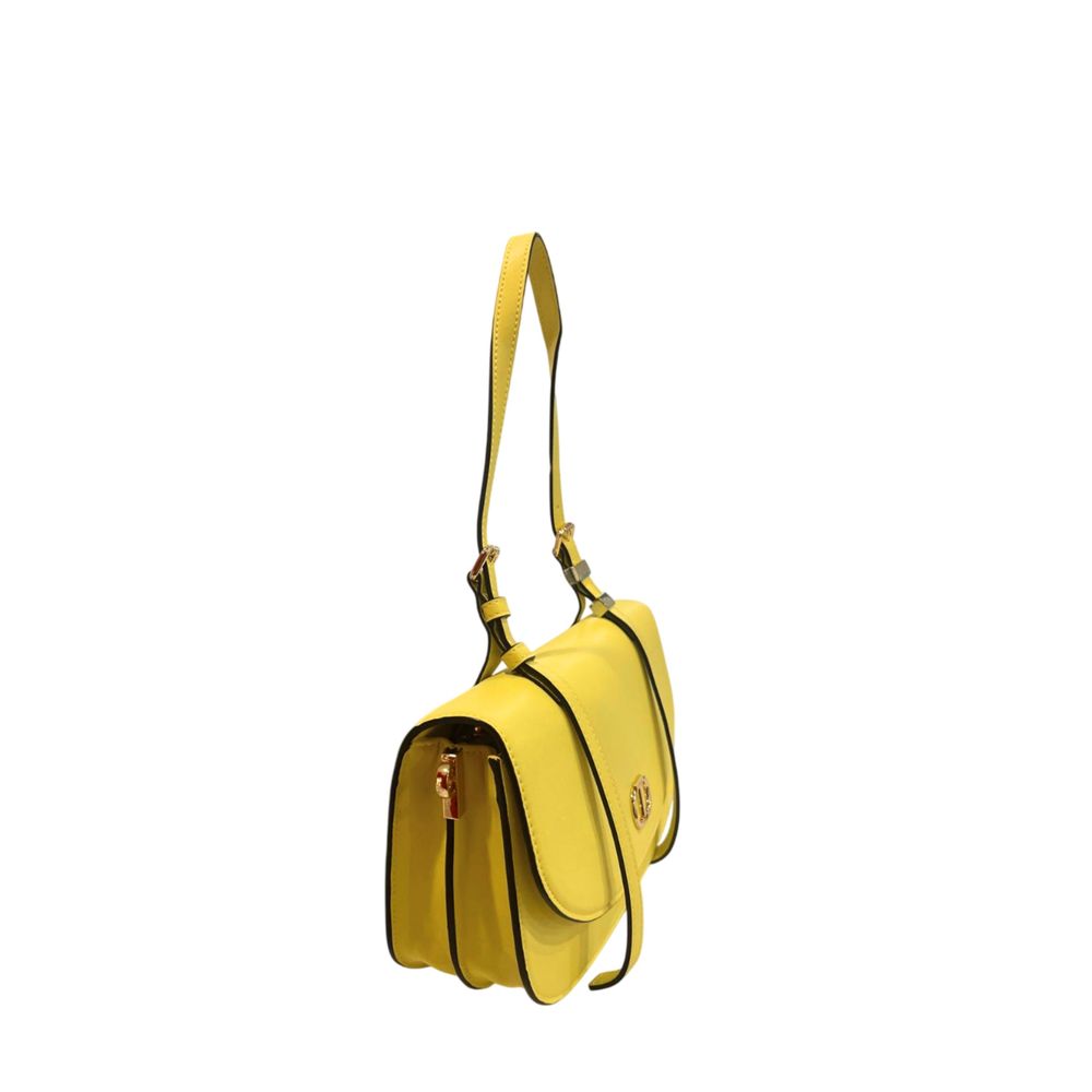 Twinset Yellow PU Women Shoulder Bag