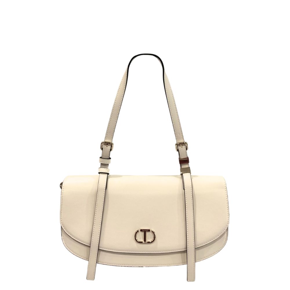 Twinset White PU Women Shoulder Bag