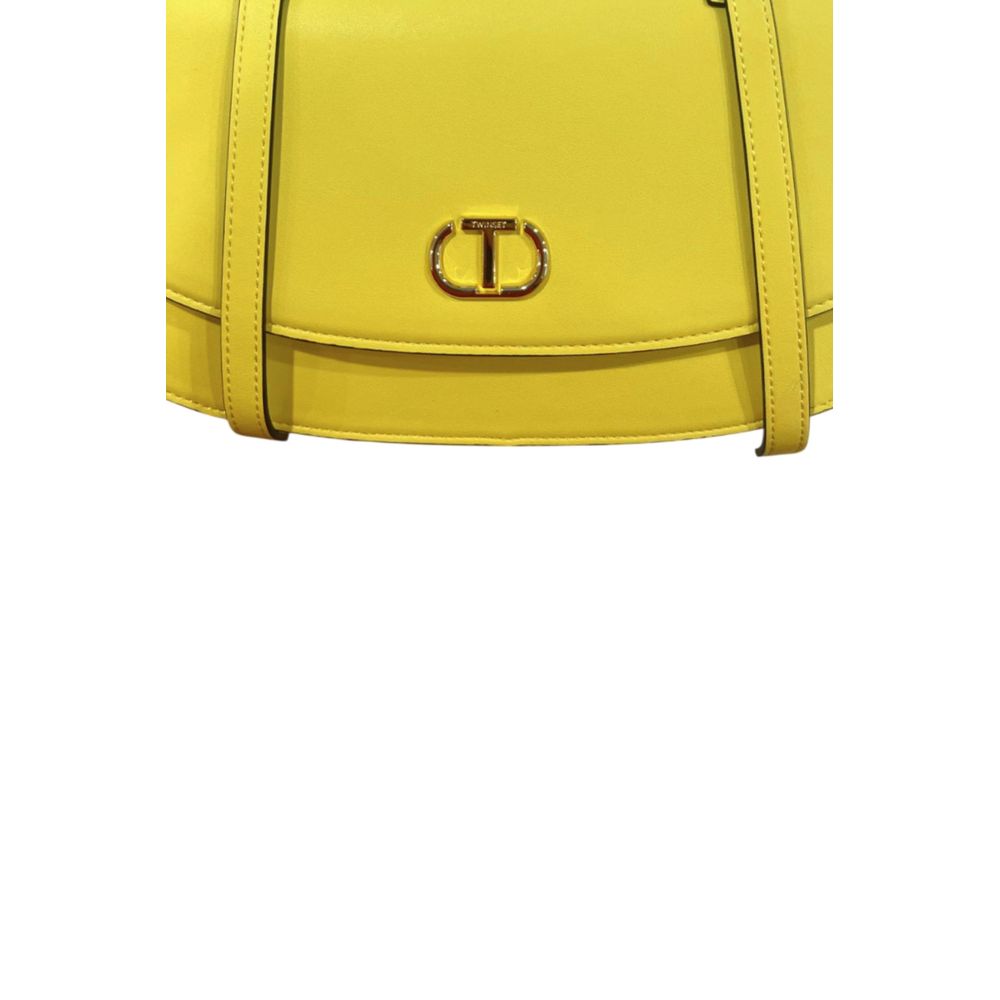 Twinset Yellow PU Women Shoulder Bag