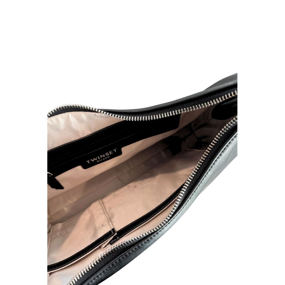 Twinset Black PU Women Shoulder Bag