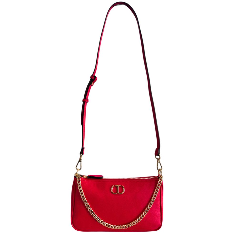 Twinset Red PU Women Crossbody Bag