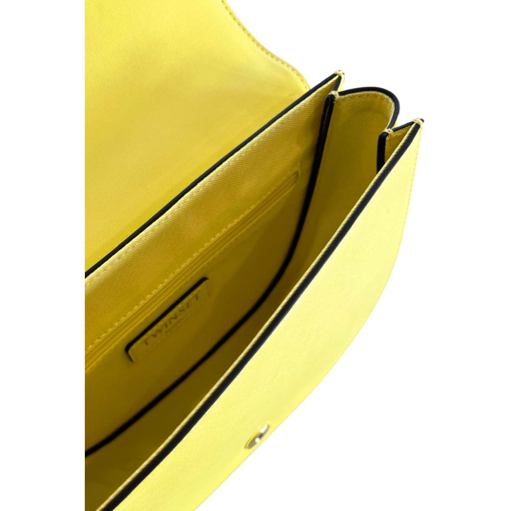 Twinset Yellow PU Women Crossbody Bag