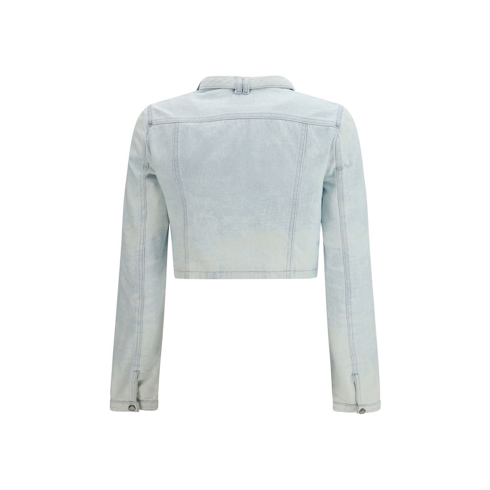 Diesel Blue Cotton Biker Jacket