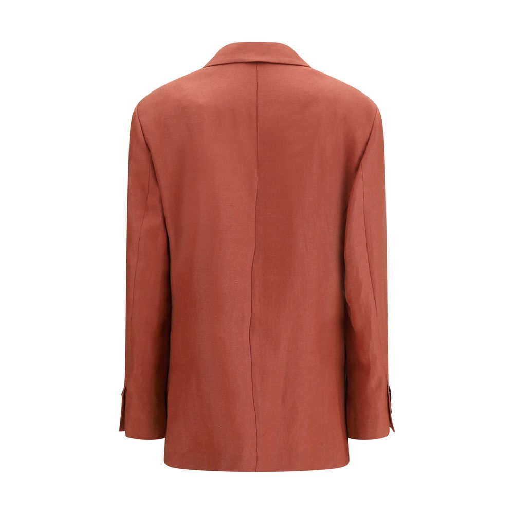 Brunello Cucinelli Red Linen Blazer