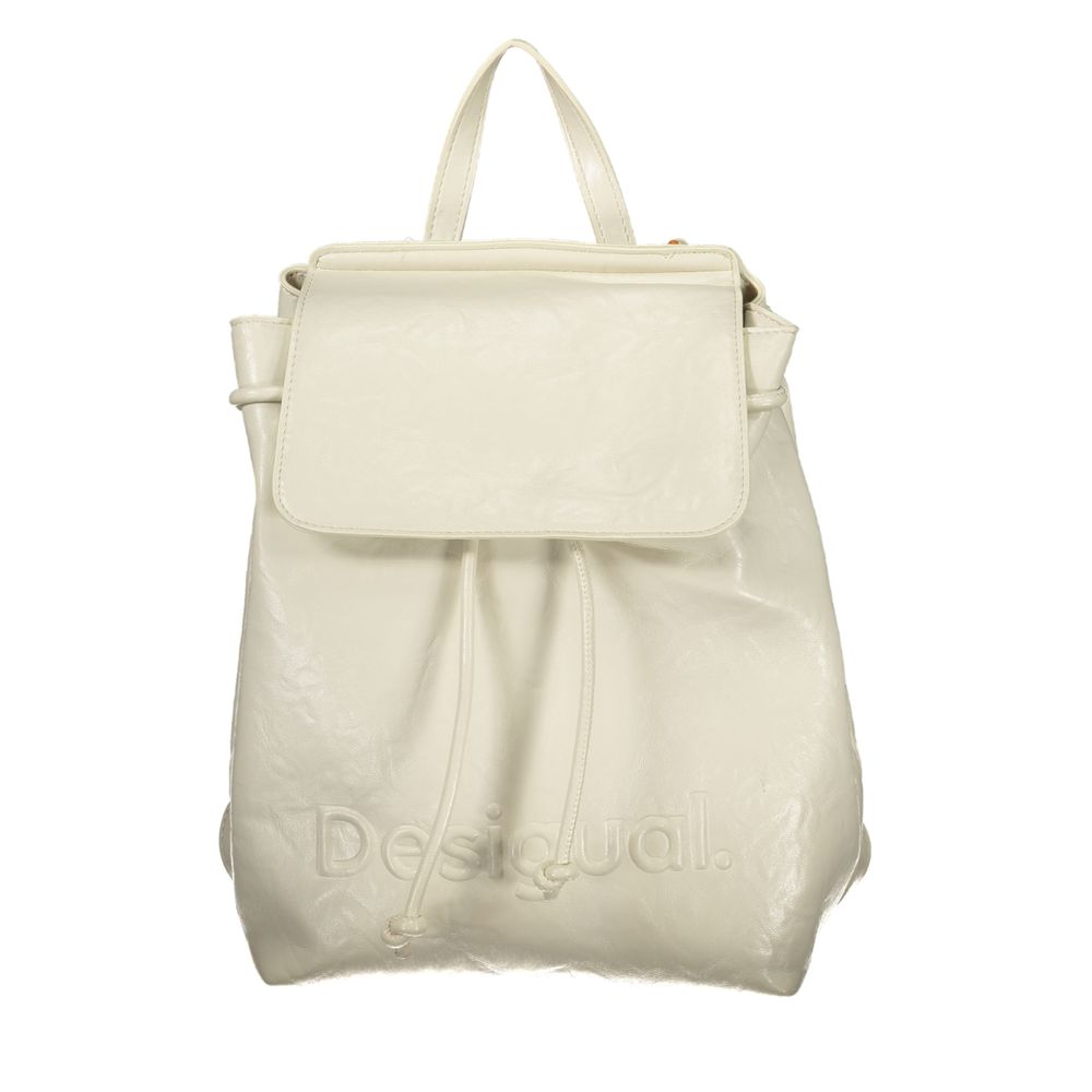 Desigual Ecru Polyurethane Women Backpack