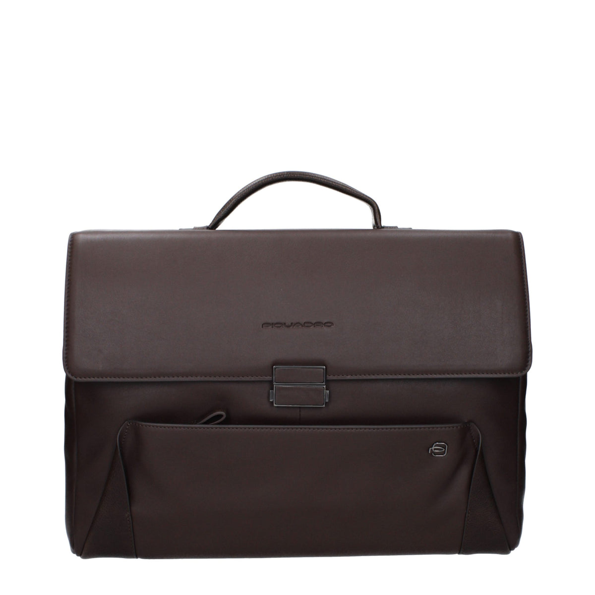 Piquadro Brown Leather Business And Laptop Bag