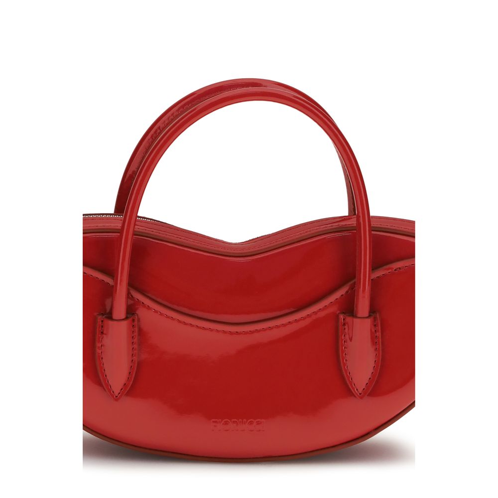 Fiorucci Red Calf Leather Bos Taurus Shoulder Bag