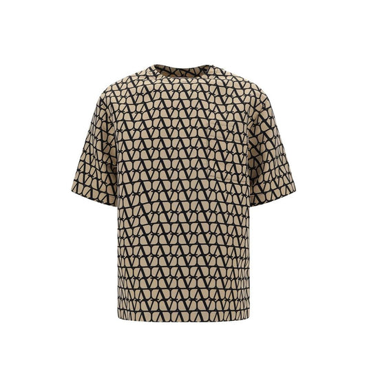 Valentino Garavani Brown Silk T-Shirt