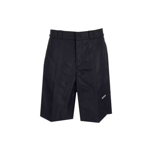Valentino Garavani Black Nylon Bermuda Shorts