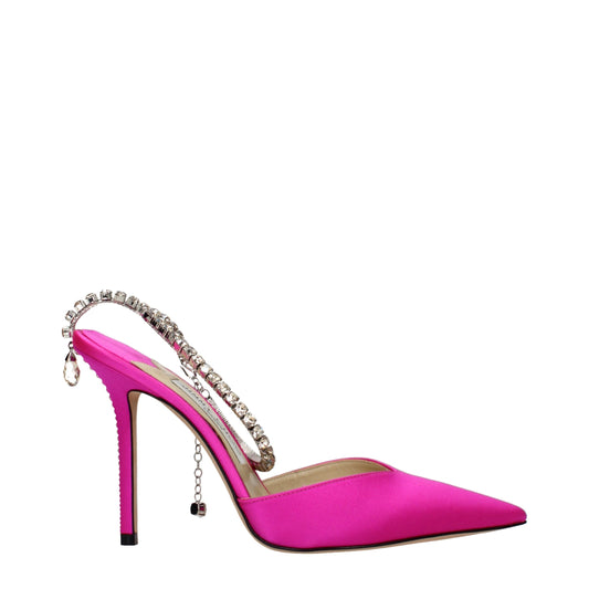Jimmy Choo Pink Satin Stiletto Heel Sandals