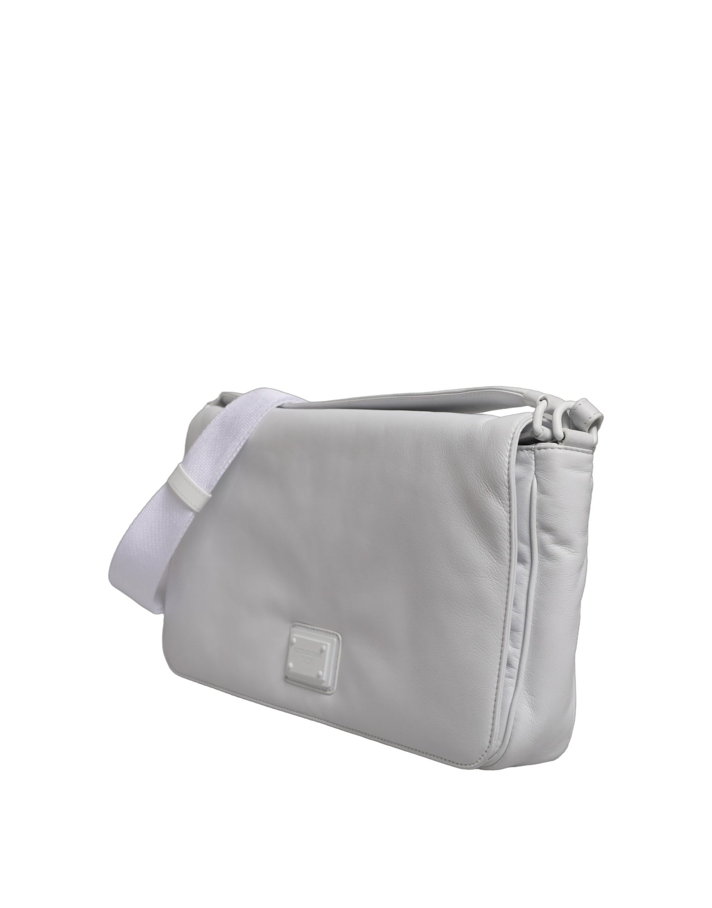 Dolce & Gabbana White Logo Plaque Crossbody Shoulder Borse Women Bag