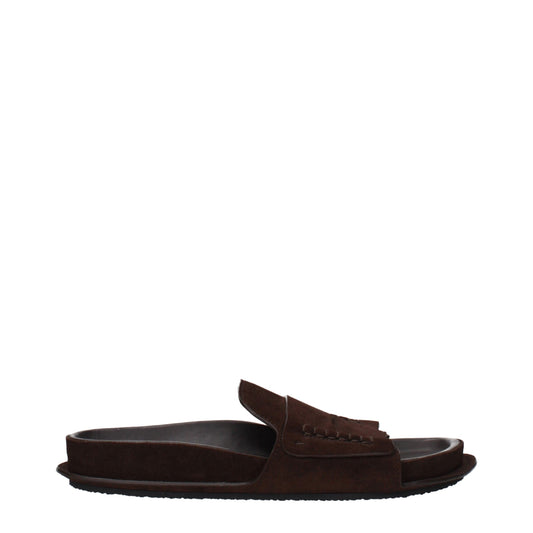 Jacquemus Brown Leather Slippers