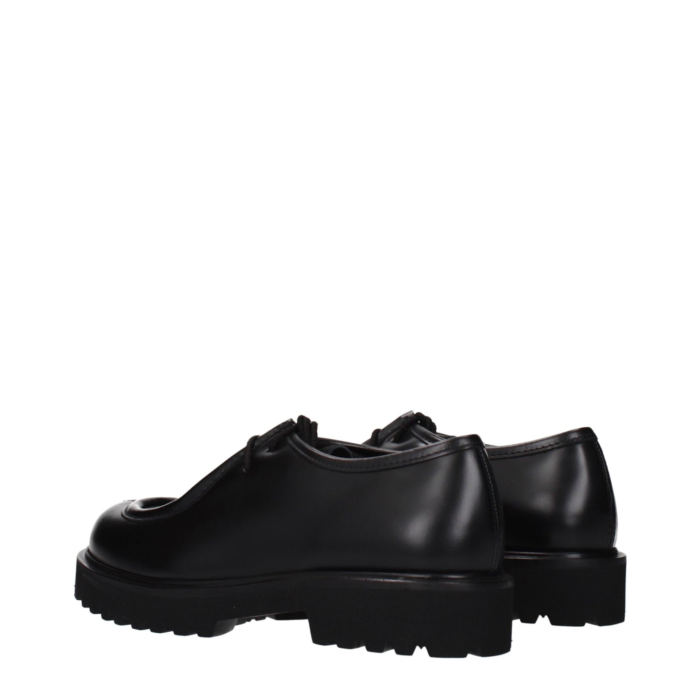 Max Mara Black Leather Oxfords And Derbies
