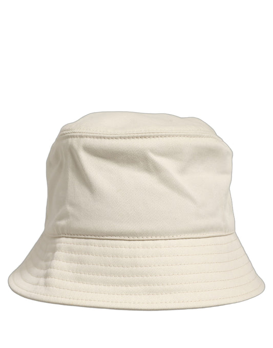 Dolce & Gabbana Men White Cotton Fisherman Bucket Hat