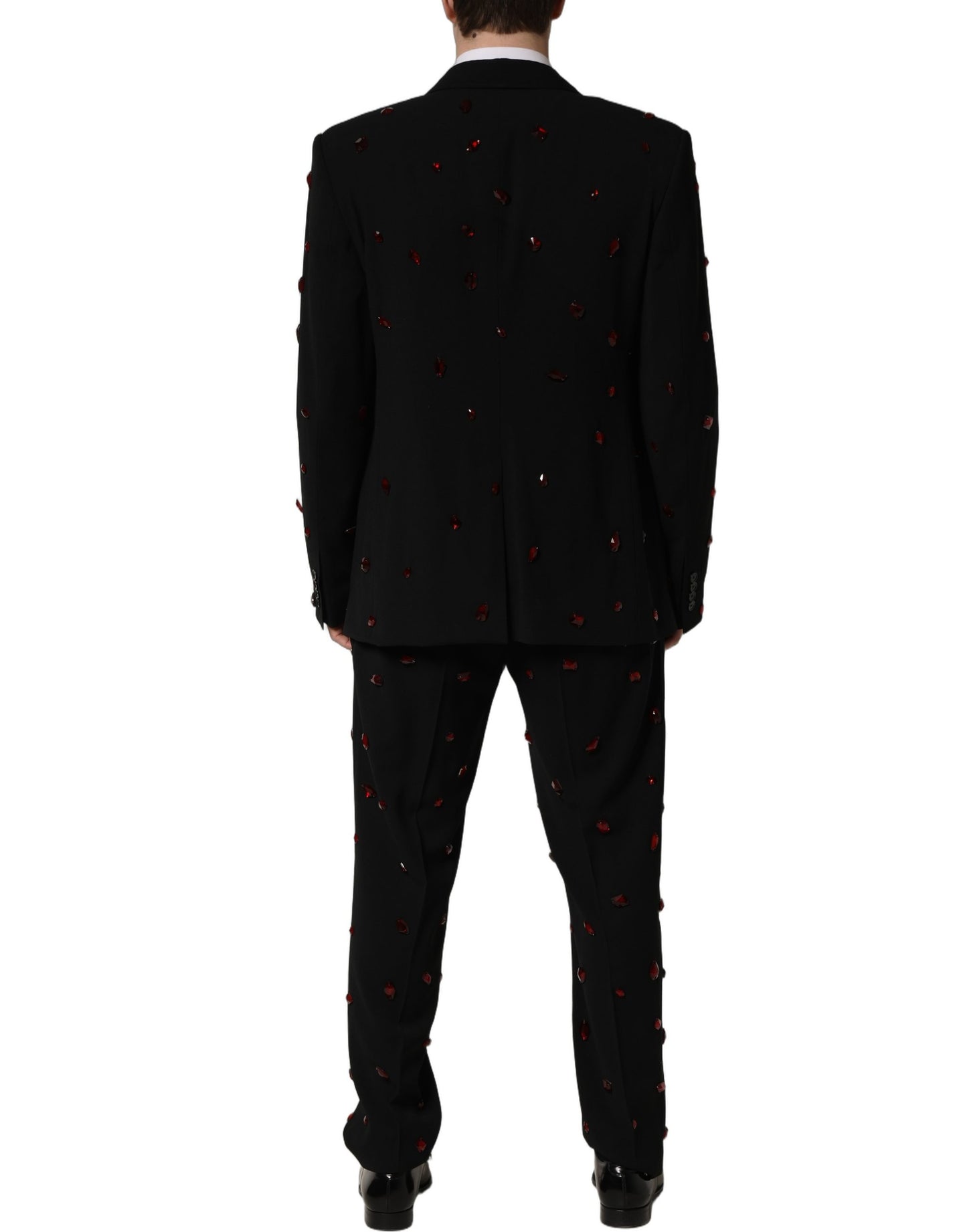 Dolce & Gabbana Black Crystal Embellished 2 Piece Suit