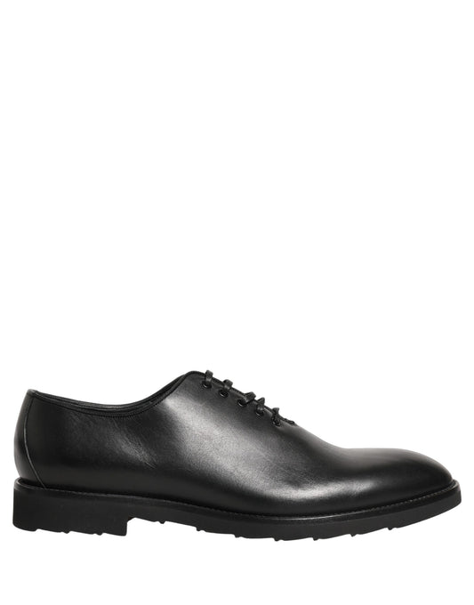 Dolce & Gabbana Black Leather Men Oxford Dress Formal Shoes