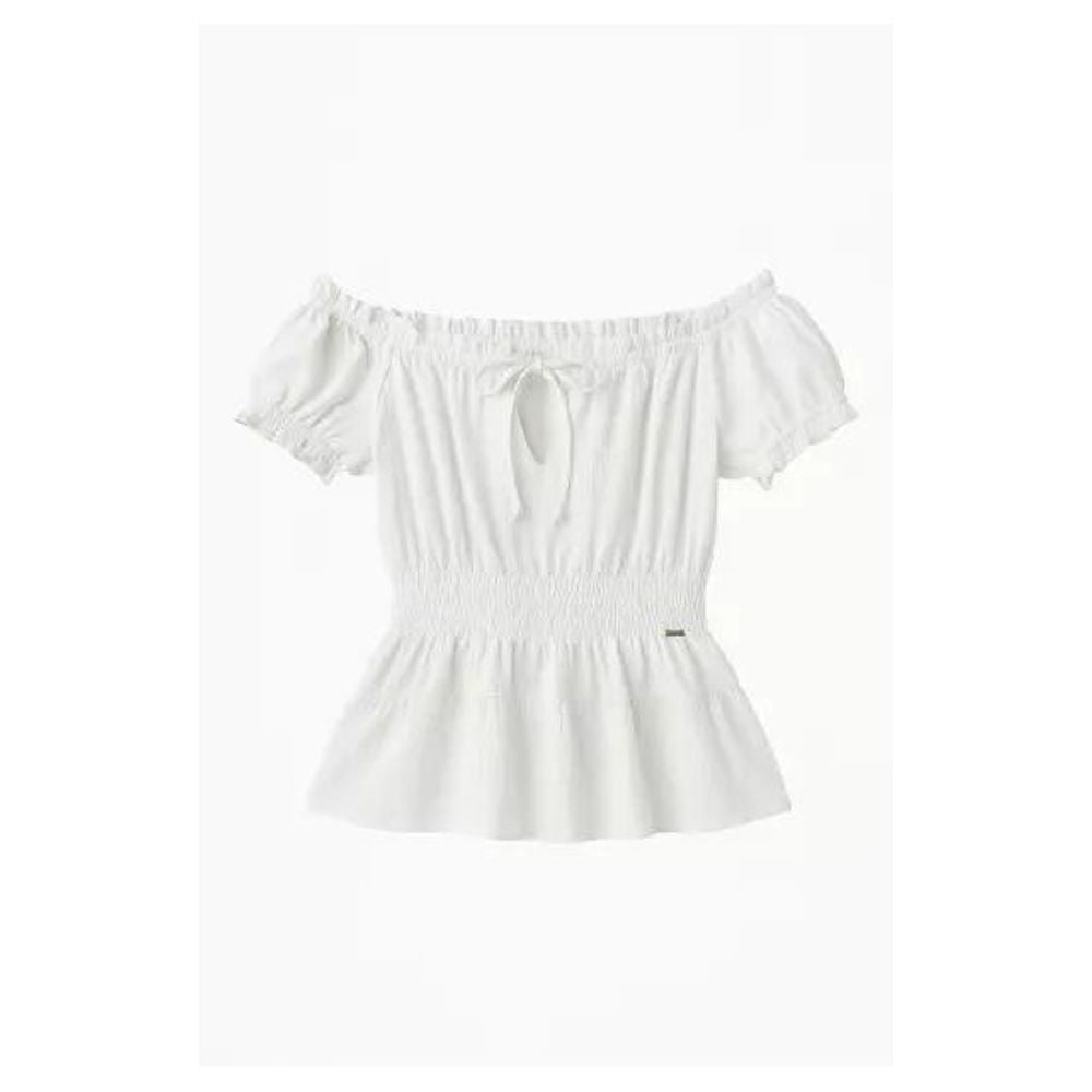 Guess White Polyester Blouse