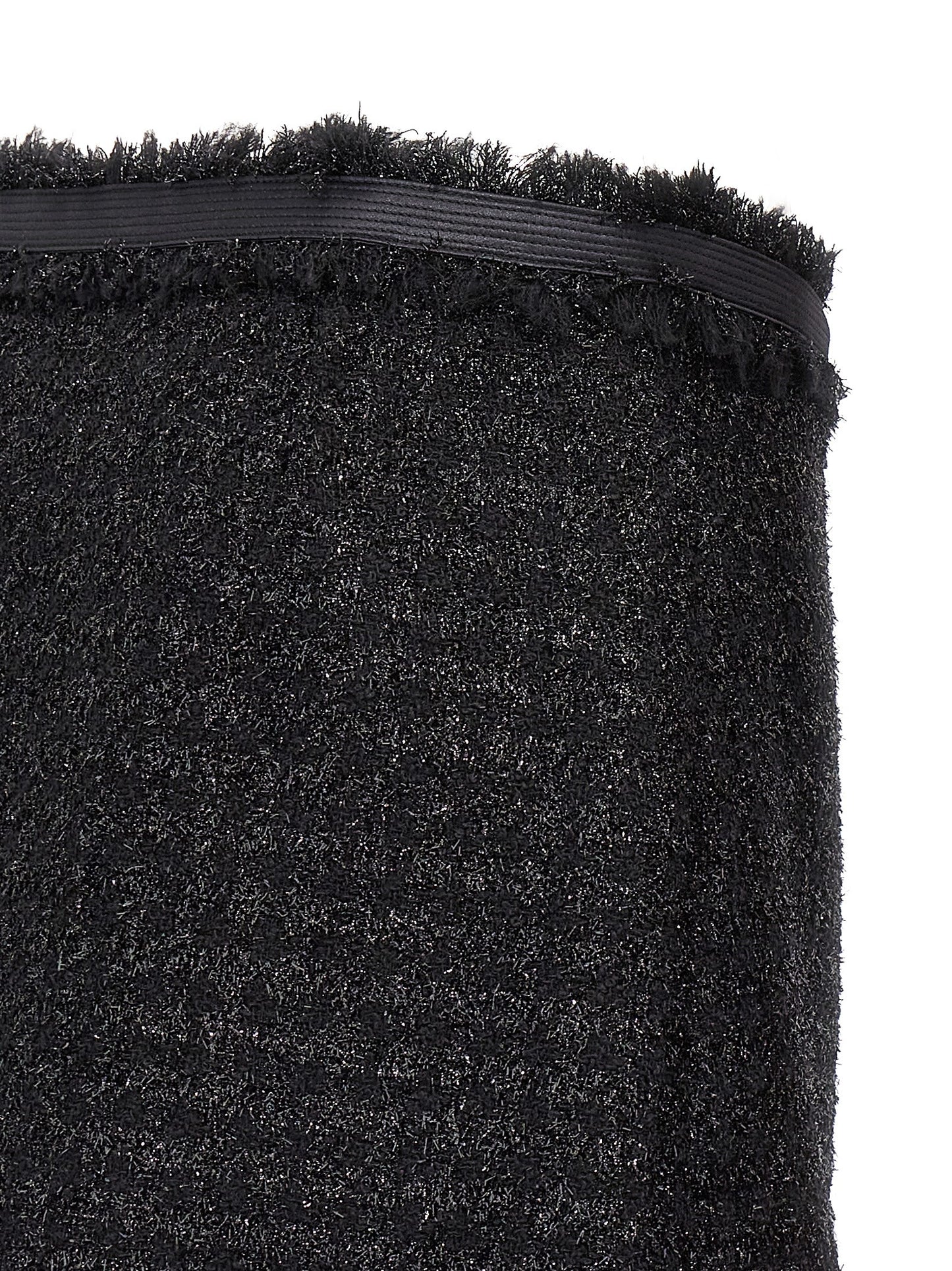Versace Black Virgin Wool Long Skirt