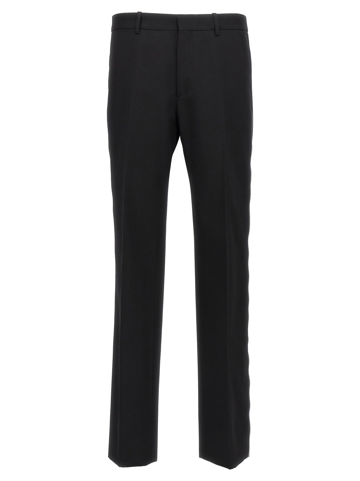 Off-White Black Virgin Wool Dress Pants