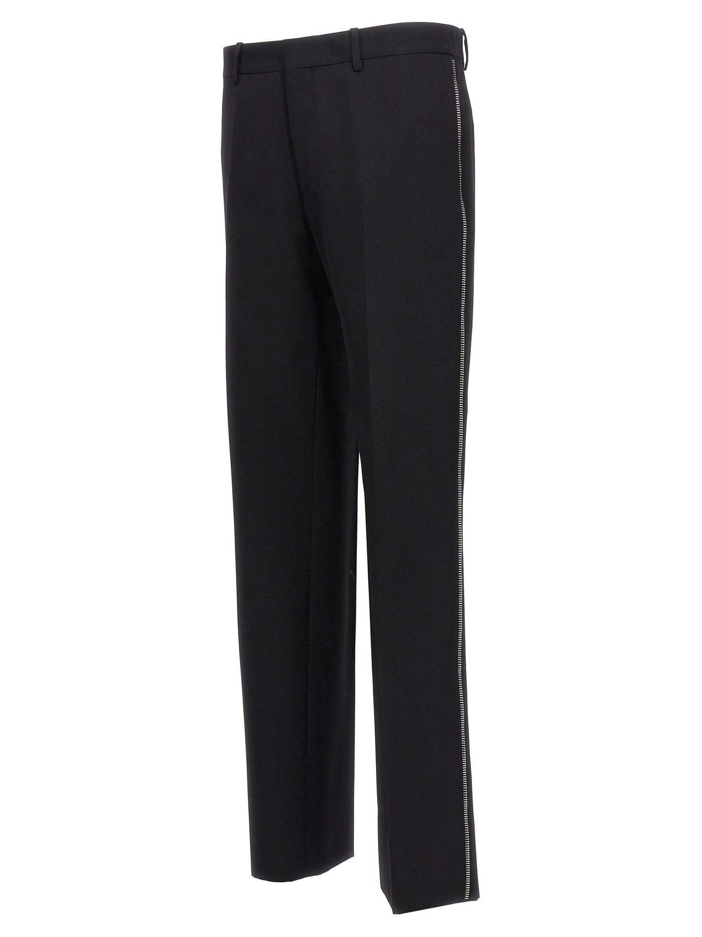 Off-White Black Virgin Wool Dress Pants