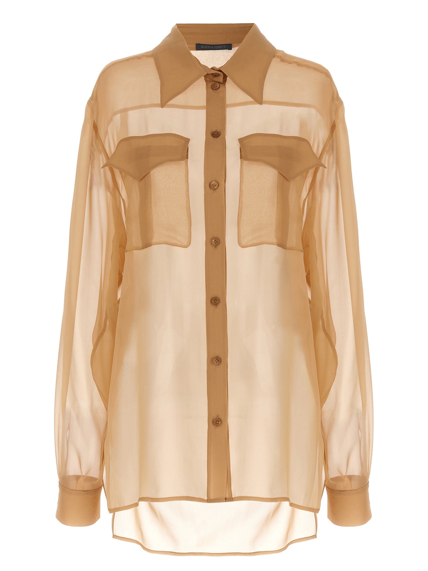 Alberta Ferretti Beige Silk Blouse