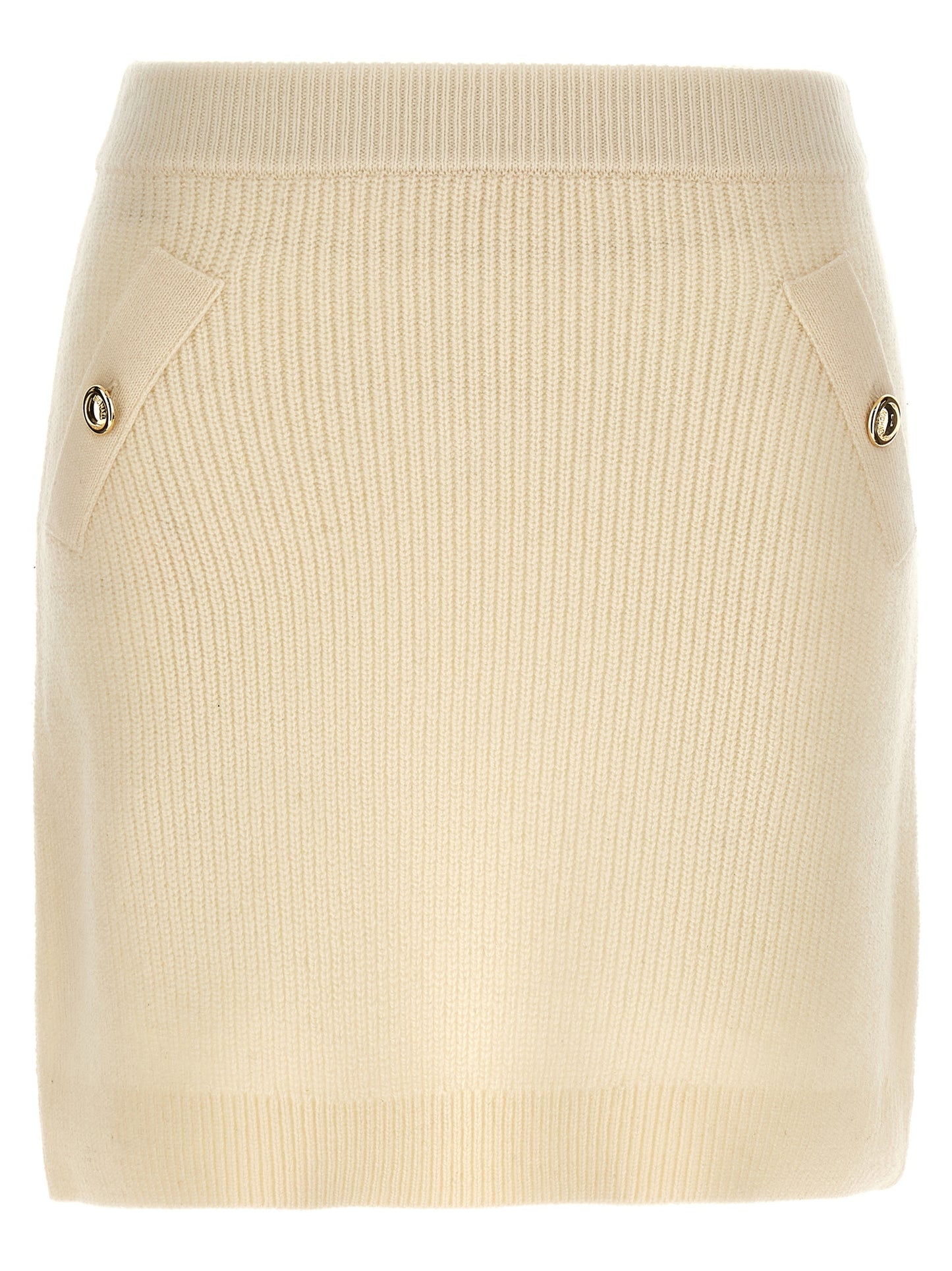Michael Kors White Wool Long Skirt