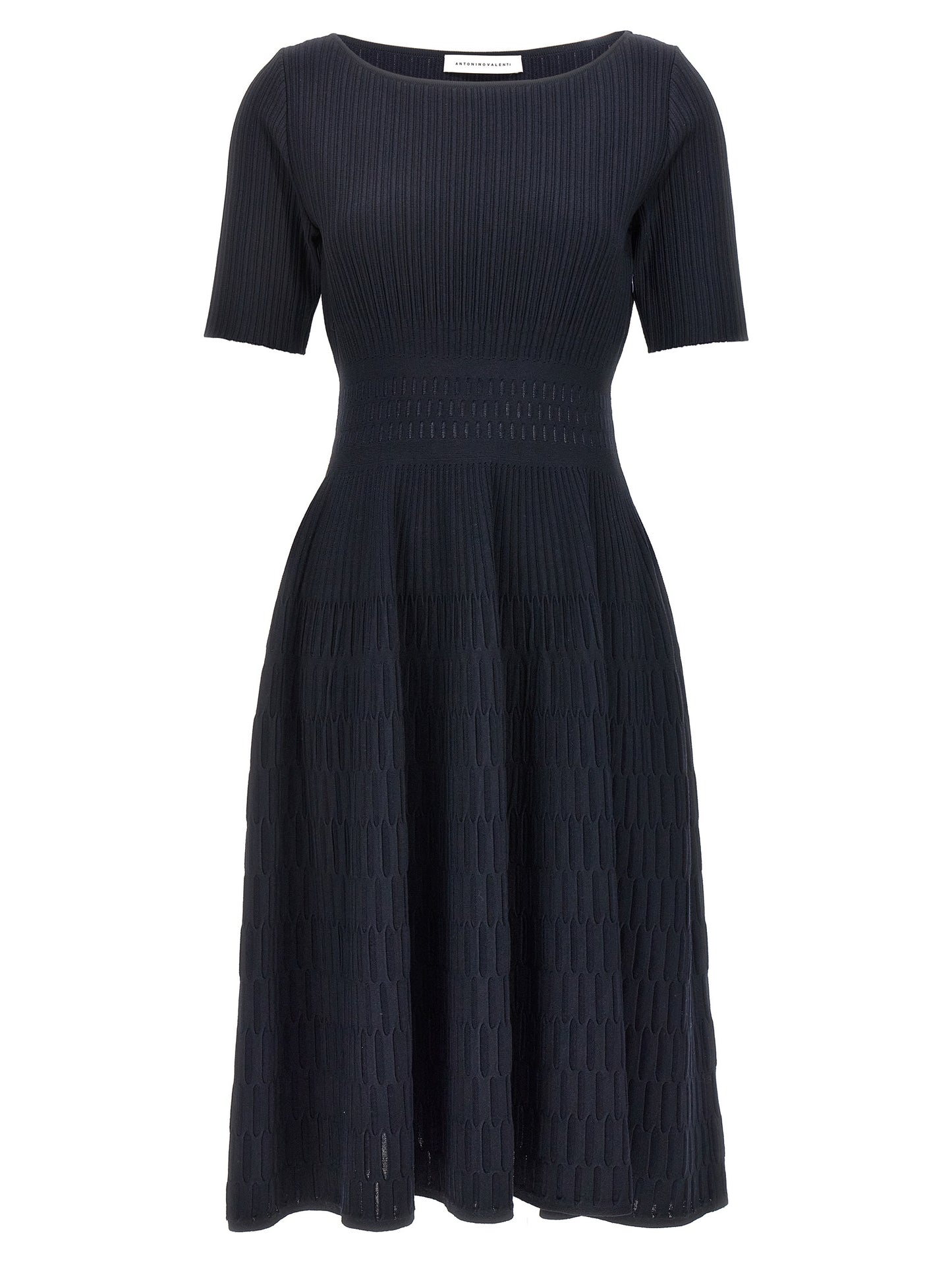 ANTONINO VALENTI Blue Viscose Midi Dress