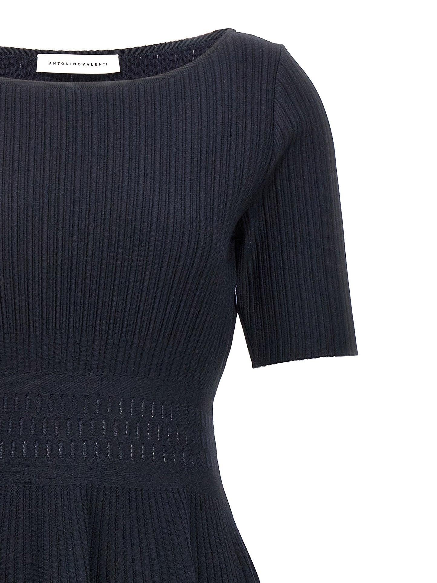 ANTONINO VALENTI Blue Viscose Midi Dress