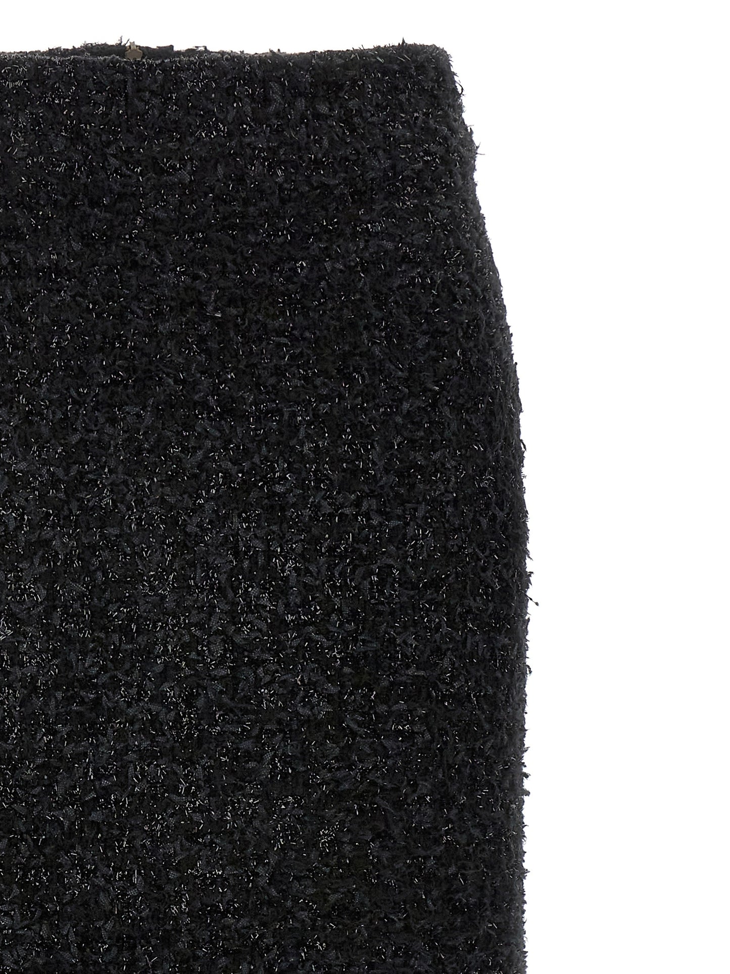 Balenciaga Black Cotton Midi Skirt