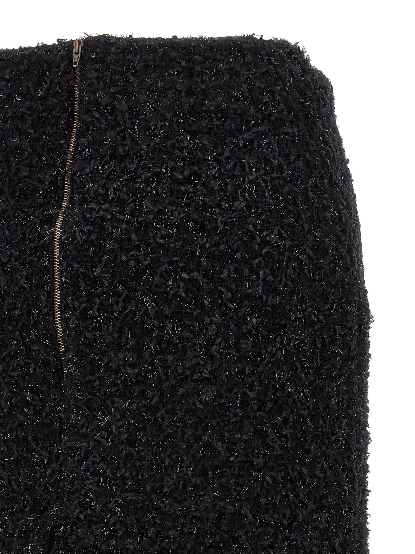 Balenciaga Black Cotton Midi Skirt