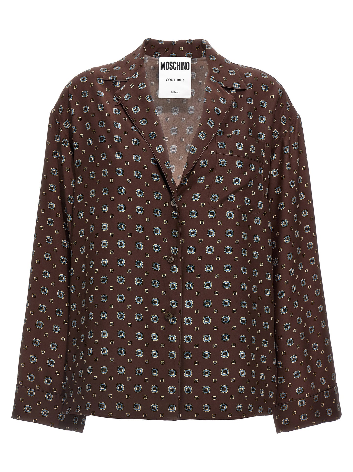 Moschino Brown Silk Blouse