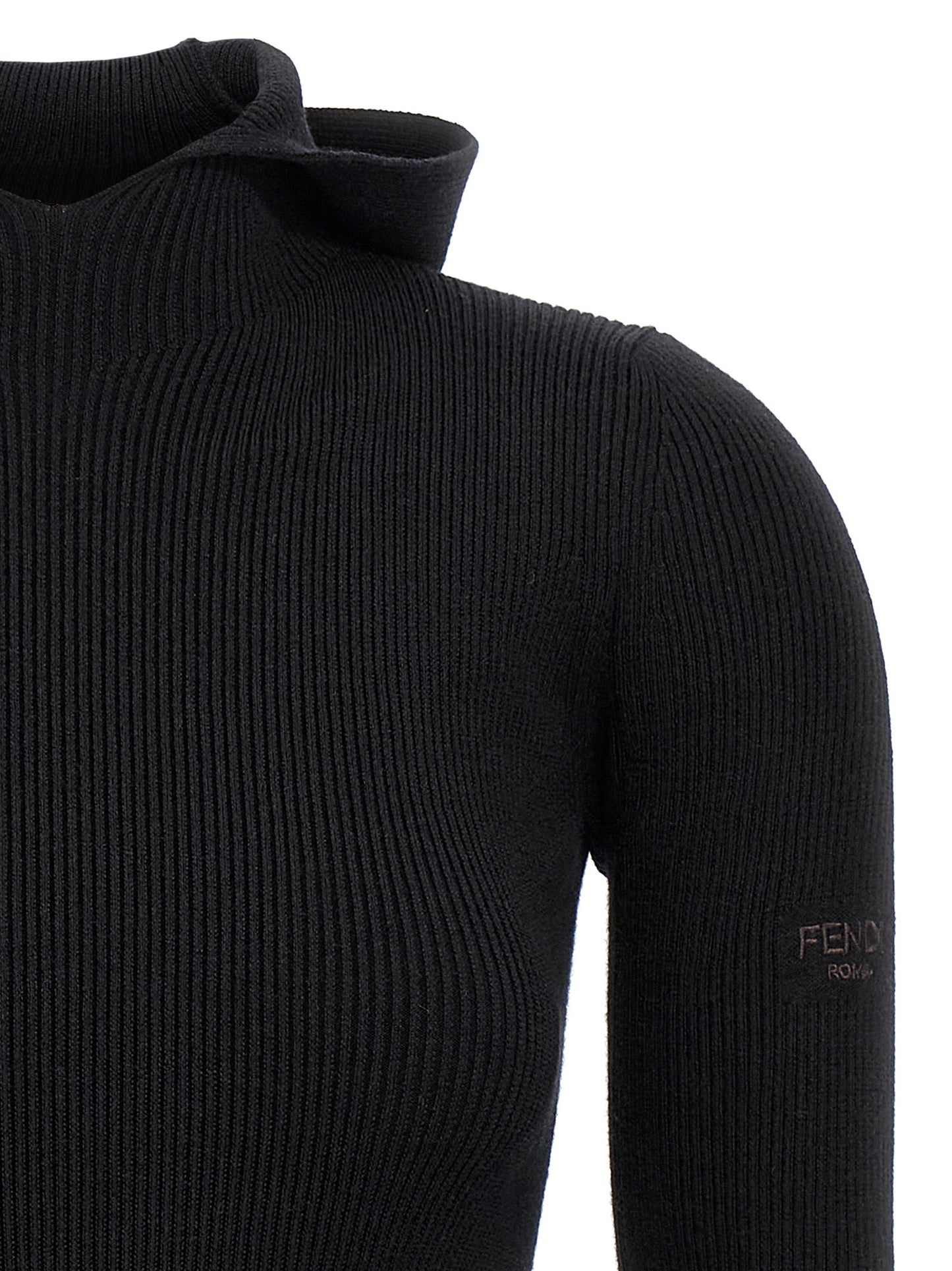 Fendi Black Wool Short Dress