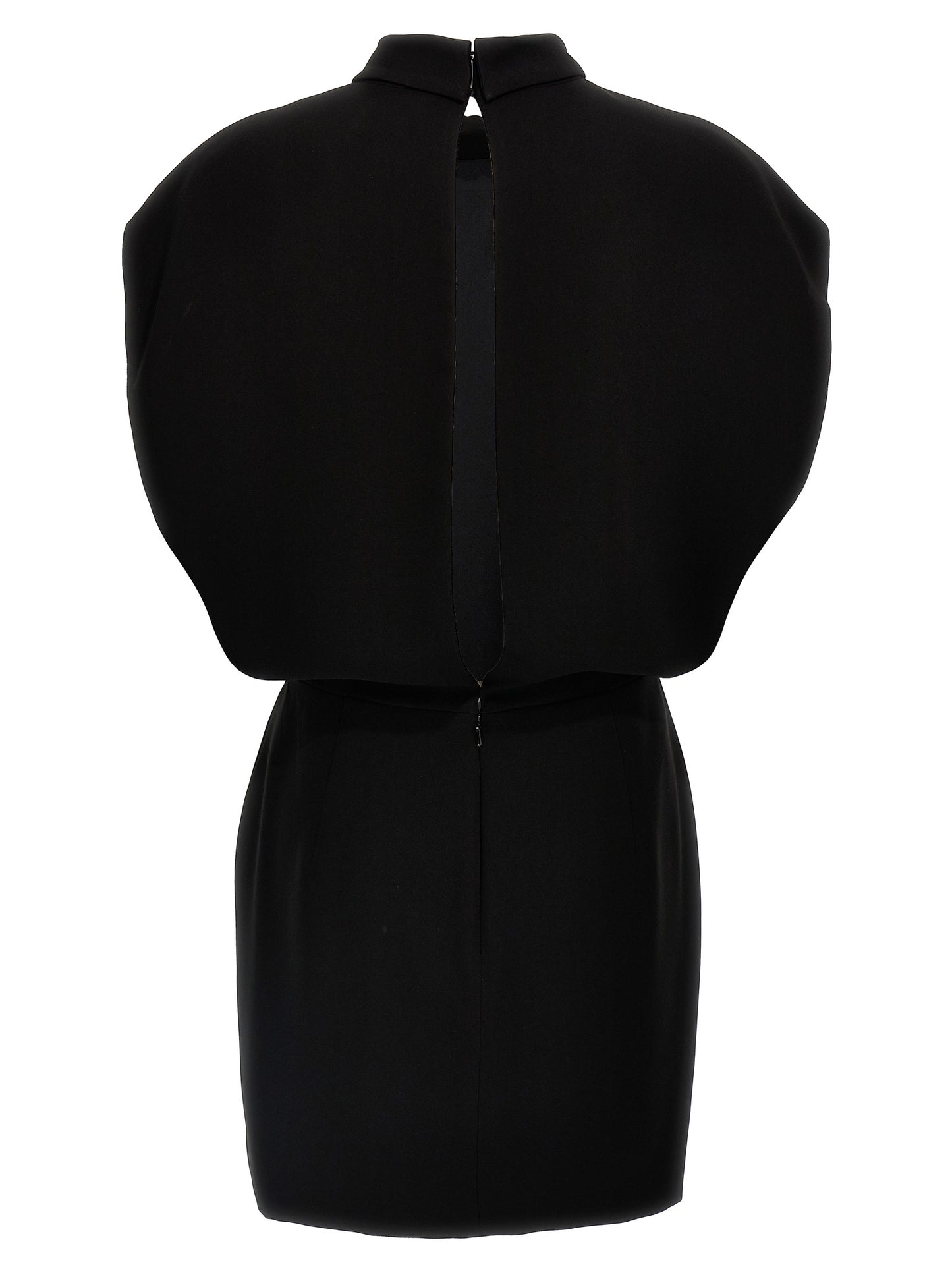 Max Mara Black Triacetate Short Dress