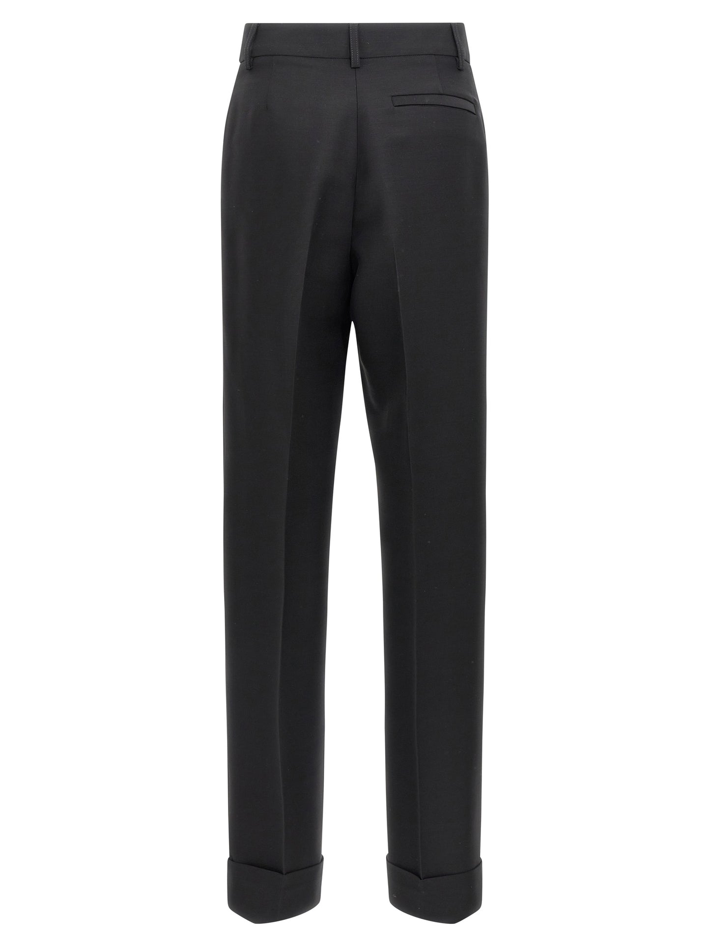 Ferragamo Black Viscose Dress Pants