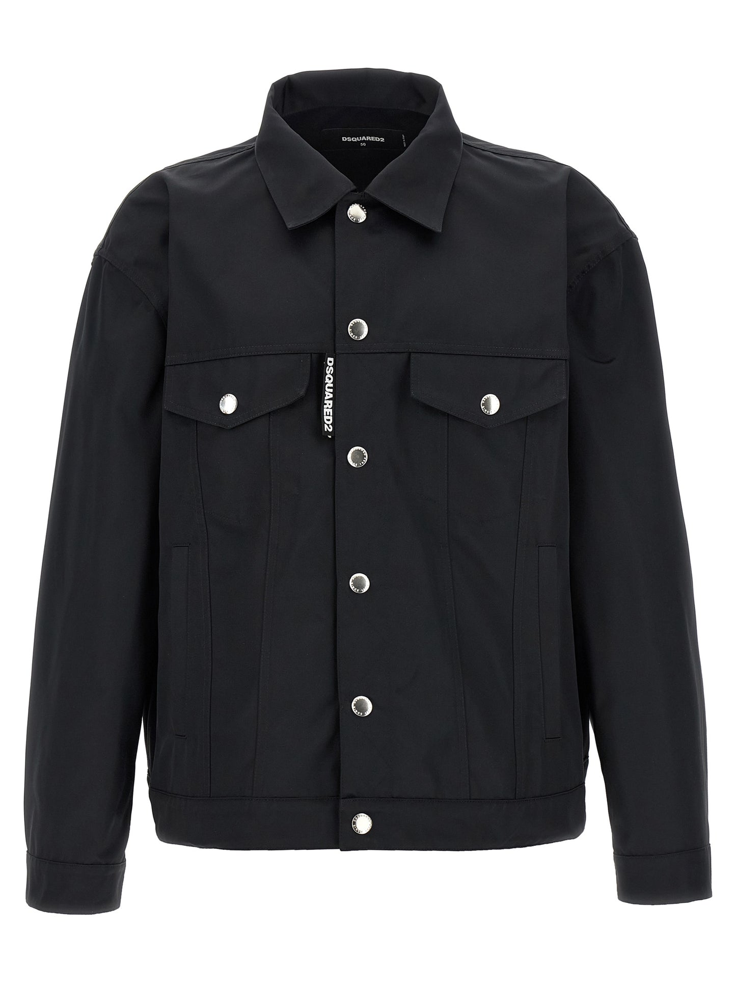 Dsquared² Black Polyester Full-Length Jacket