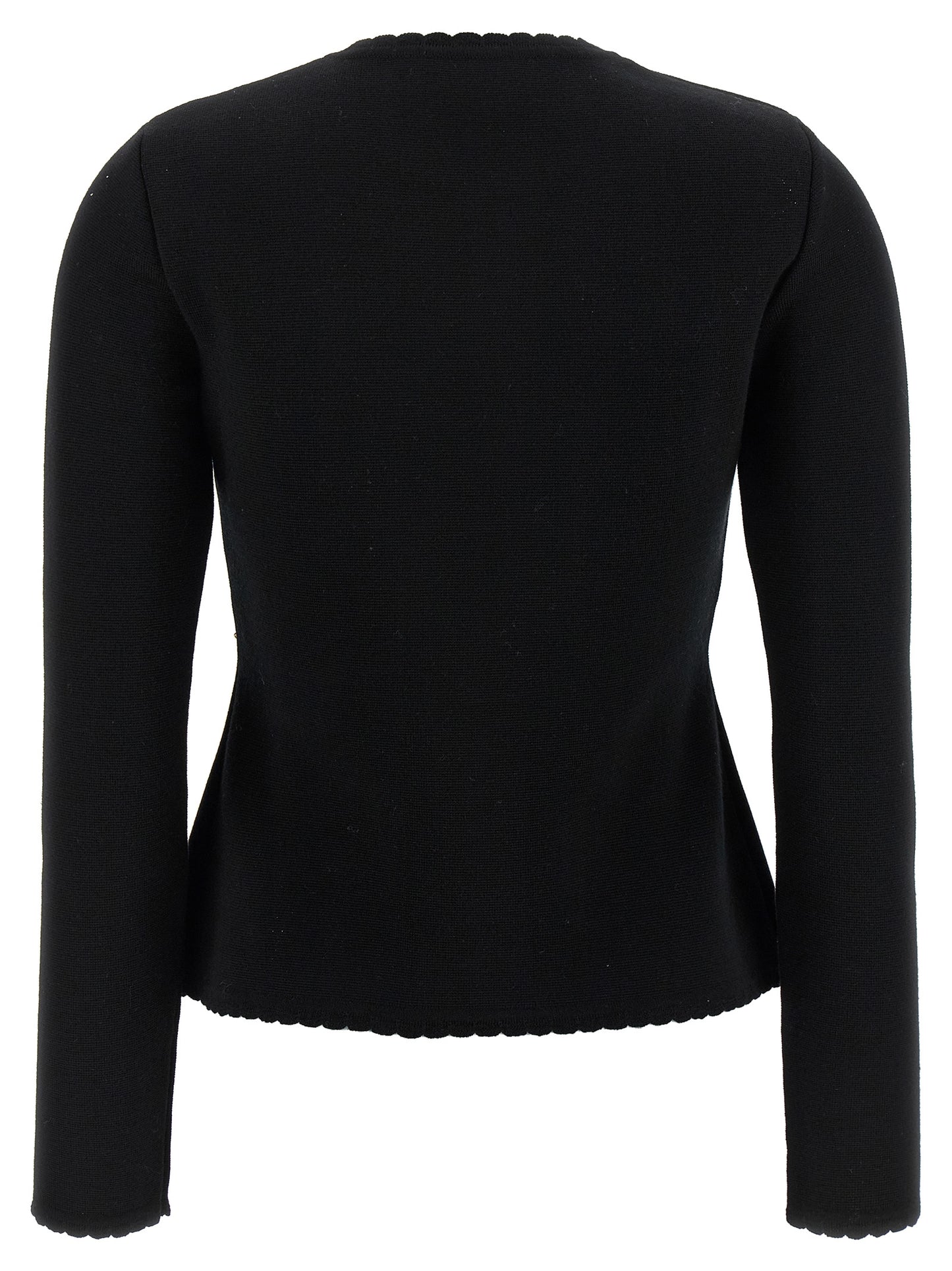 Moschino Black Virgin Wool Cardigan