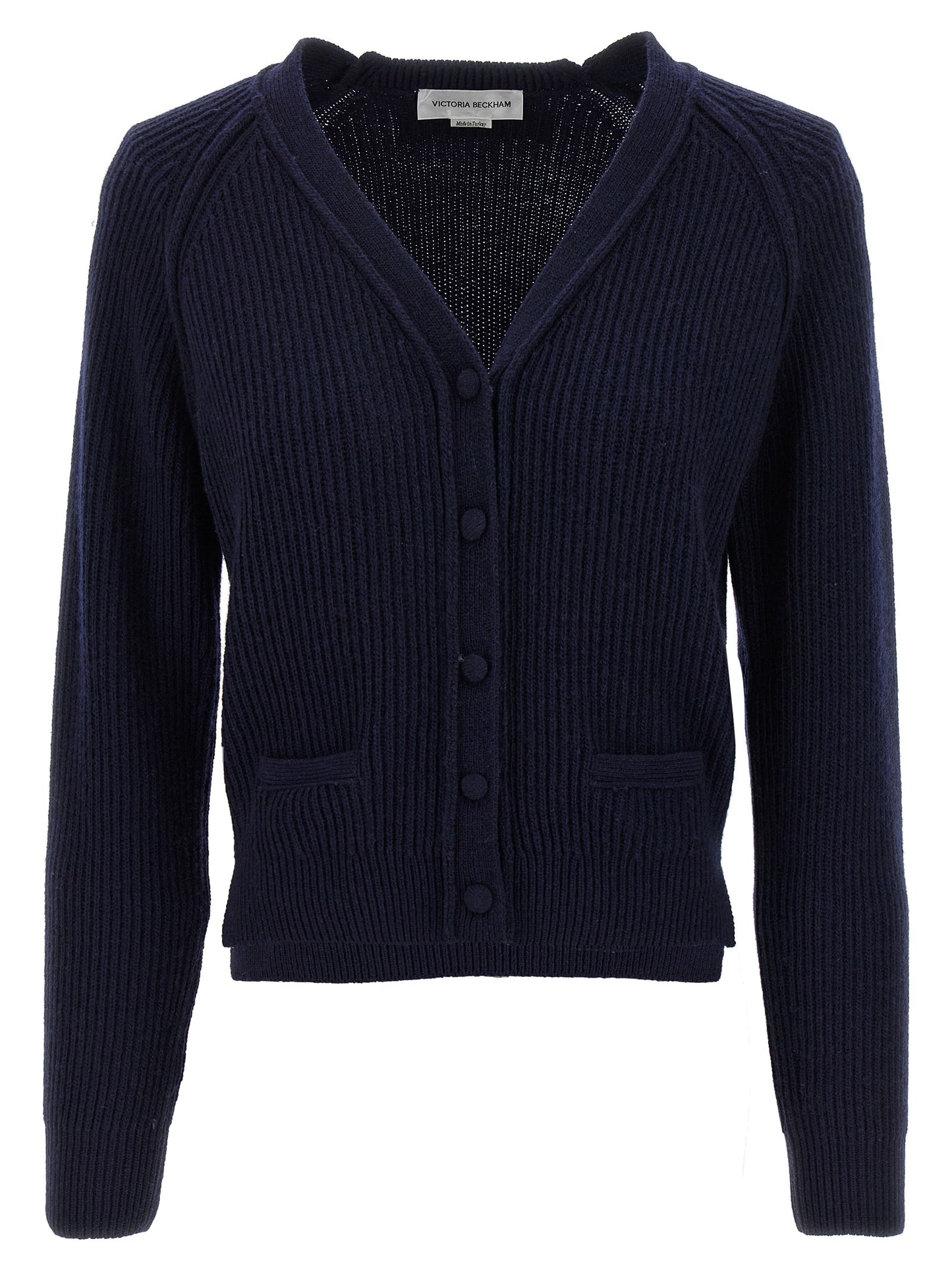 Victoria Beckham Blue Wool Cardigan