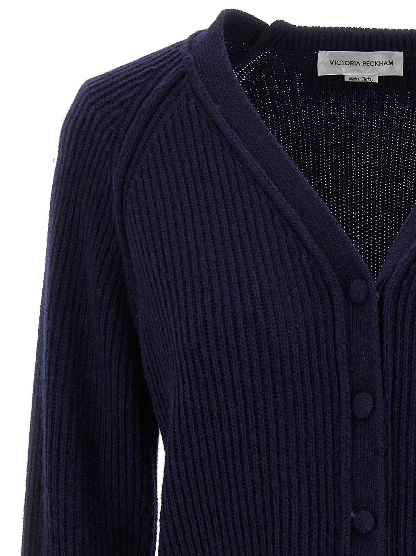 Victoria Beckham Blue Wool Cardigan