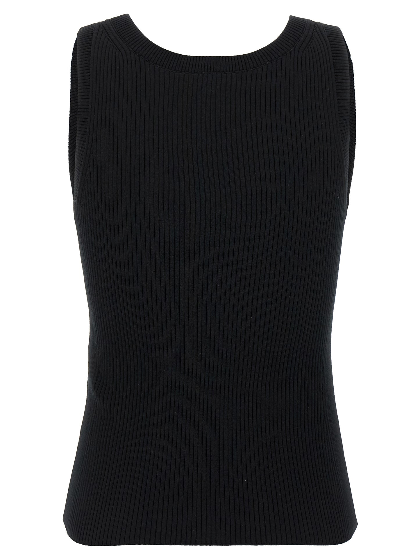 Kenzo Black Viscose Sleeveles T-Shirt
